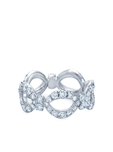 KWIAT 18kt white gold diamond Jasmine open circles ring