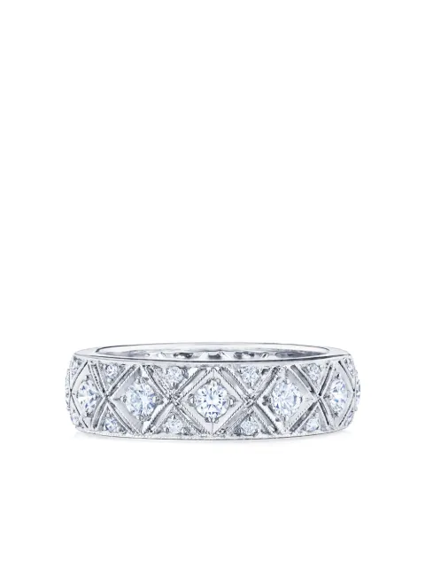 KWIAT 18kt white gold Splendor diamond filigree band ring