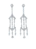 KWIAT 18kt white gold diamond Pagoda chandelier earrings - Silver