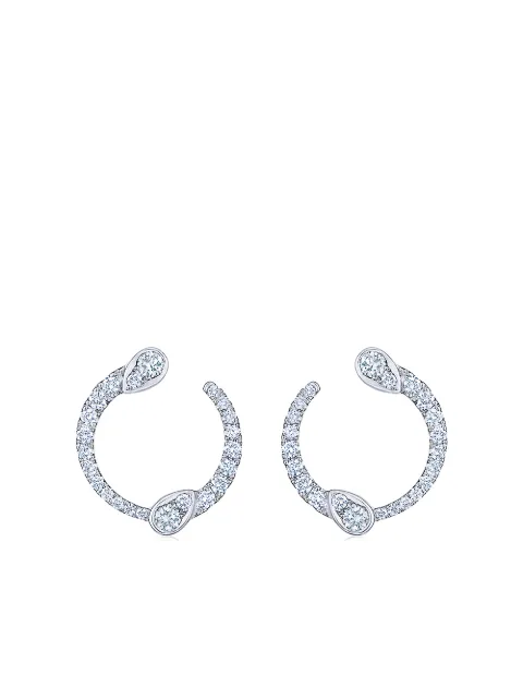 KWIAT 18kt white gold Eclipse diamomnd hoop earrings