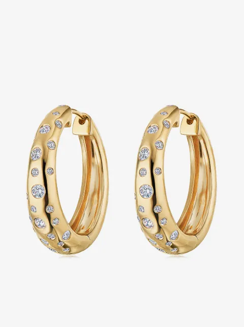KWIAT arracadas Cobblestone en oro amarillo de 18kt con diamantes