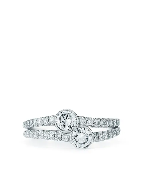KWIAT 18kt white gold diamond Duet round ring