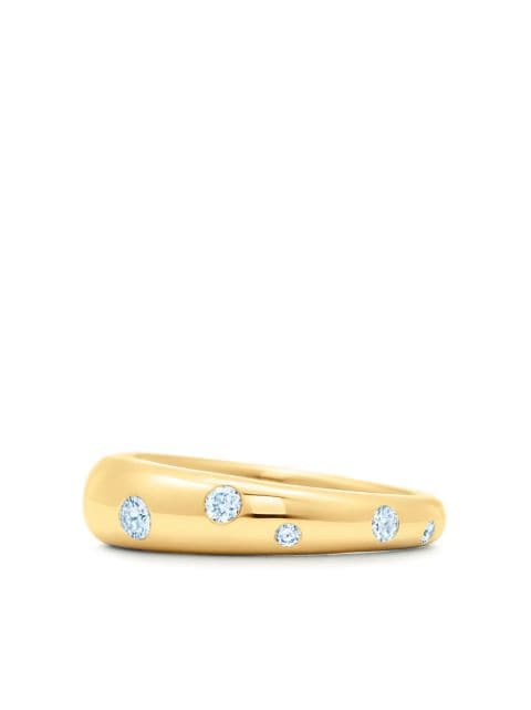 KWIAT 18kt yellow gold Cobblestone diamond accent ring