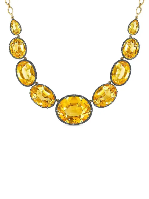 Collier Semi Riviere en 18ct orné de citrine - FRED LEIGHTON - Modalova