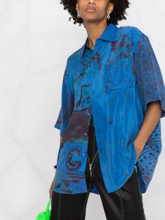 abstract-print shirt展示图