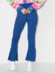 The Elder Statesman knitted flared split trousers