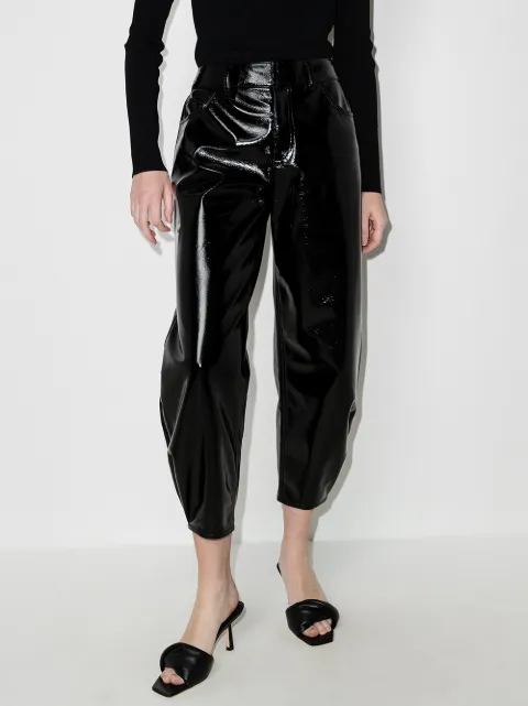 Tibi Brancusi faux-leather trousers 