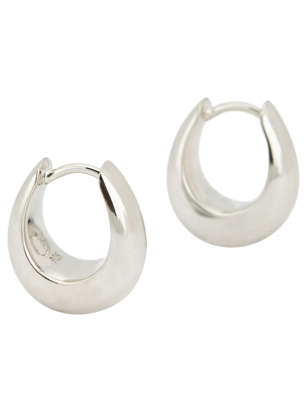 Shop Tom Wood Ice Hoop Earrings In 银色