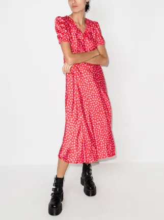 The Love heart-print midi dress展示图