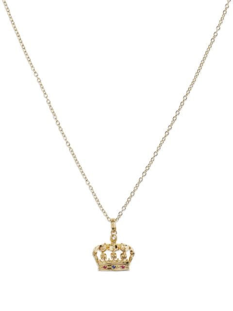 Dolce & Gabbana 18kt yellow gold crown pendant necklace