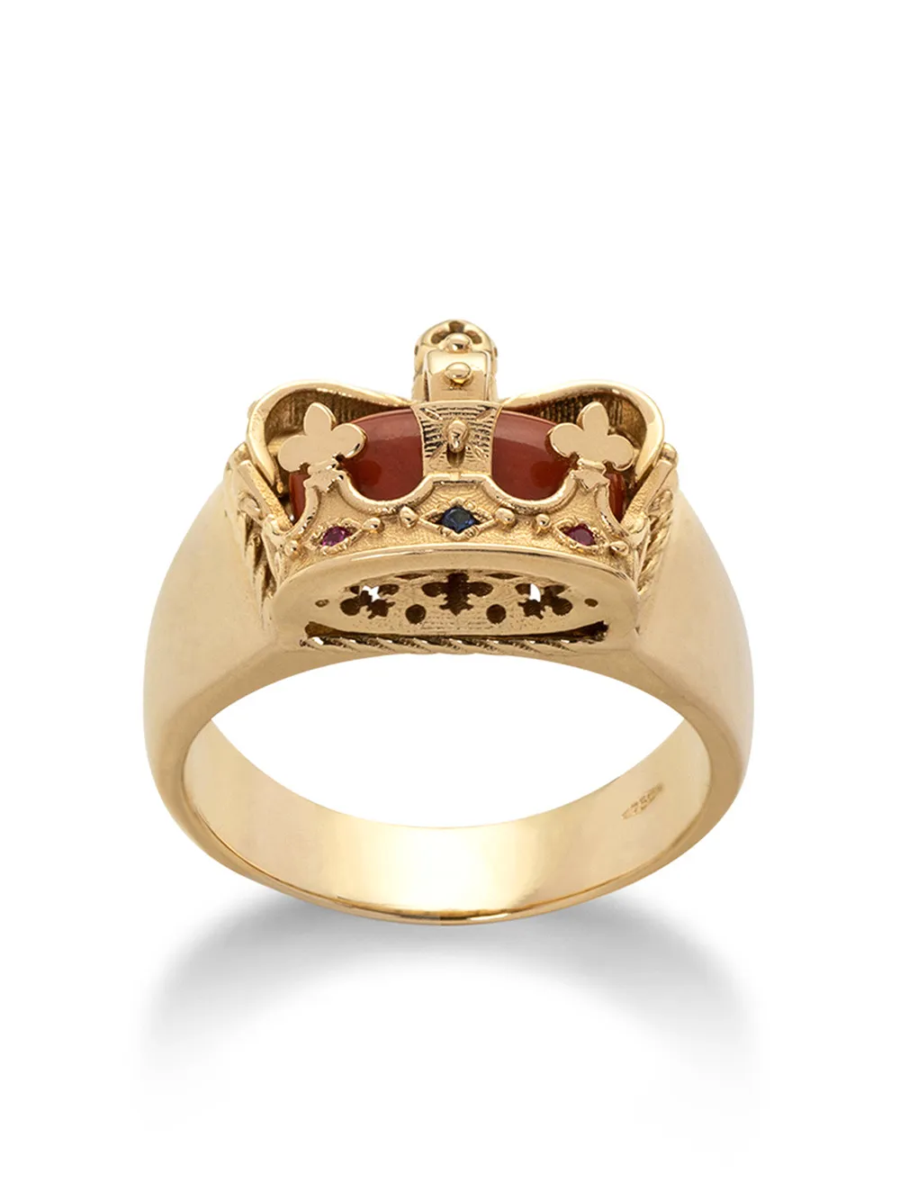 18kt yellow gold crown ring