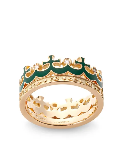Dolce & Gabbana 18K yellow gold Royal diamond ring