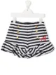 Image 1 of Alberta Ferretti Kids flare-cuff striped print shorts