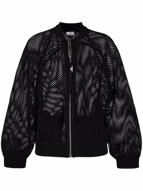 diesel knitted bomber jacket