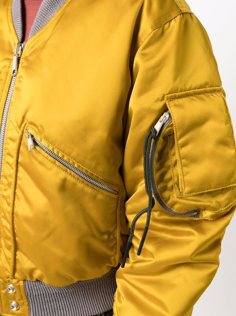 yellow flight jacket