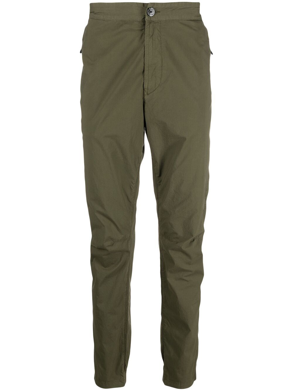 Stone Island Logo-patch Straight-leg Track Pants In Green