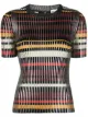 Image 1 of Paco Rabanne printed stretch-jersey ribbed T-shirt