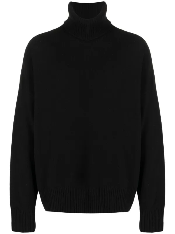 black turtleneck jumper