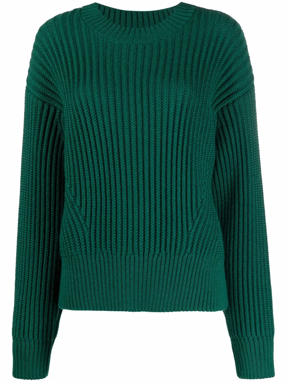 

AMI Paris crew-neck ribbed-knit jumper - Green