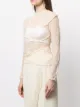 yuhan wang sheer floral embroidered blouse
