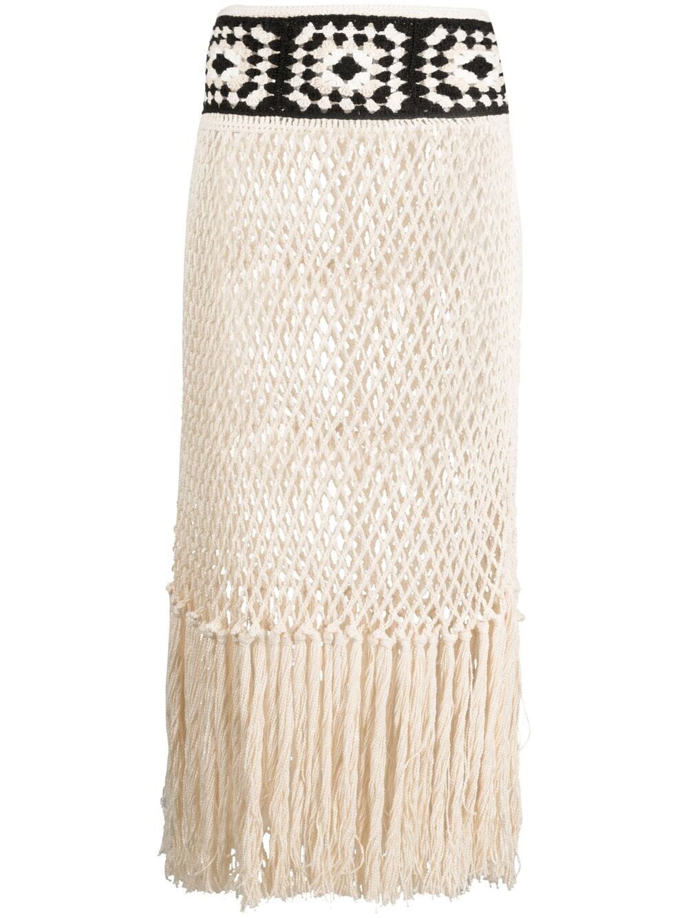 ALANUI FRINGED MESH SKIRT