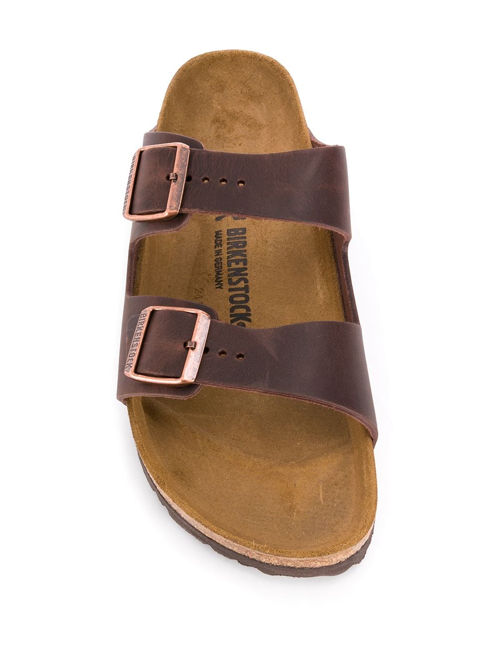 Shop Birkenstock Arizona Buckled Sandals In Brown