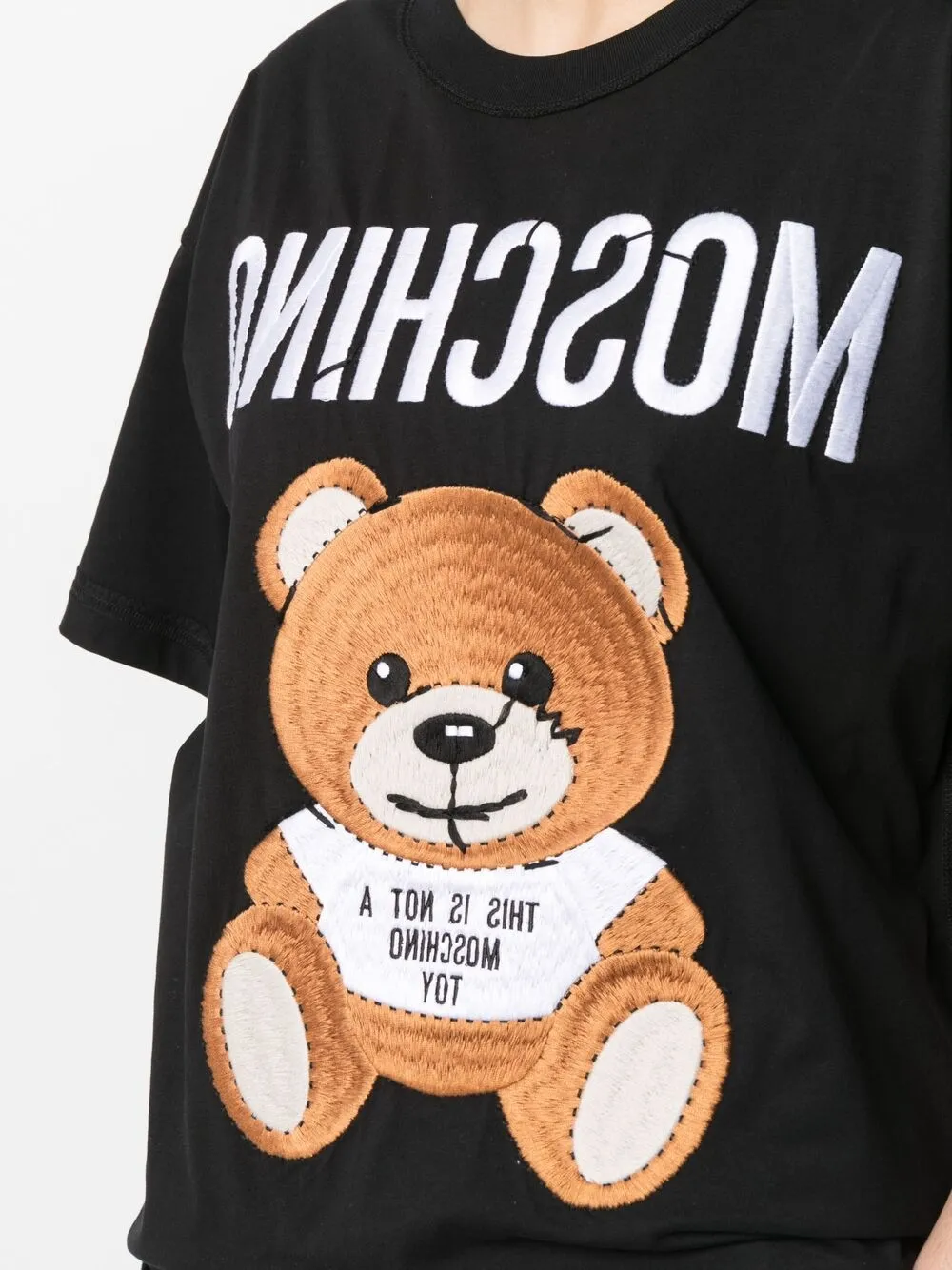 фото Moschino футболка с вышивкой