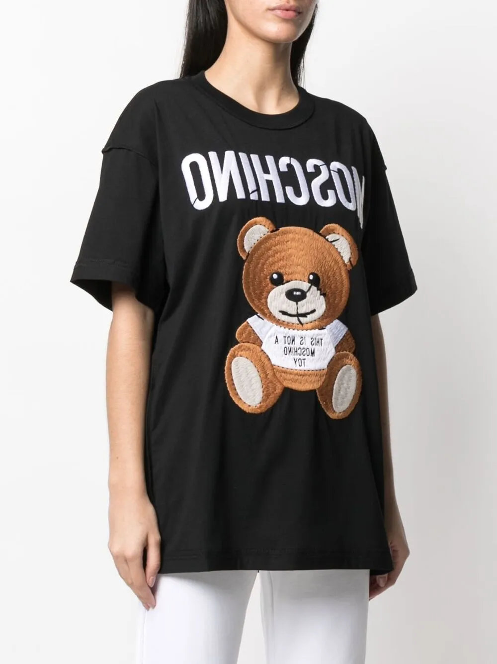 фото Moschino футболка с вышивкой