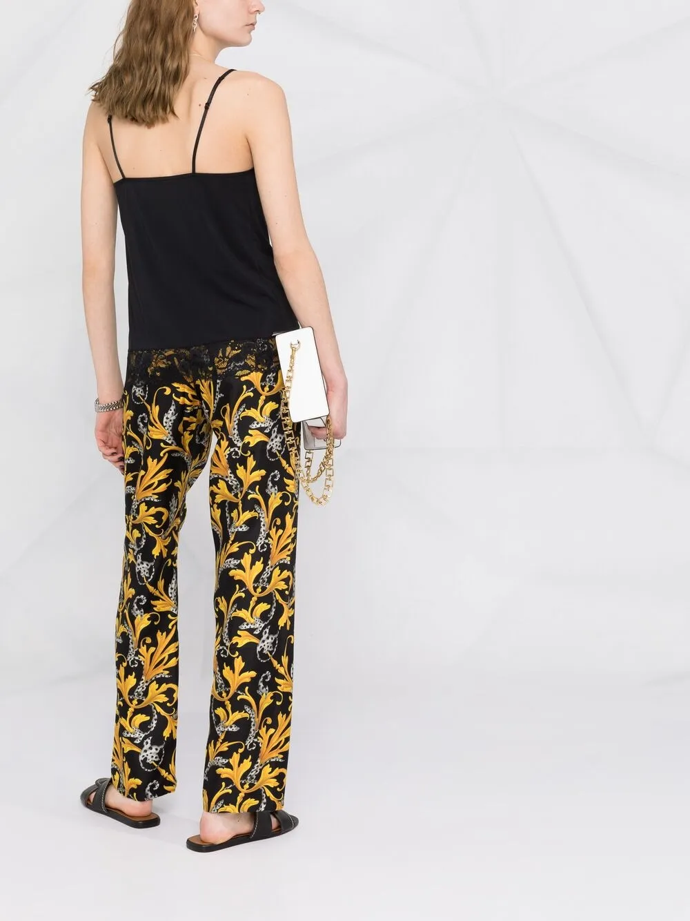 фото Emporio armani топ без рукавов с кружевной отделкой