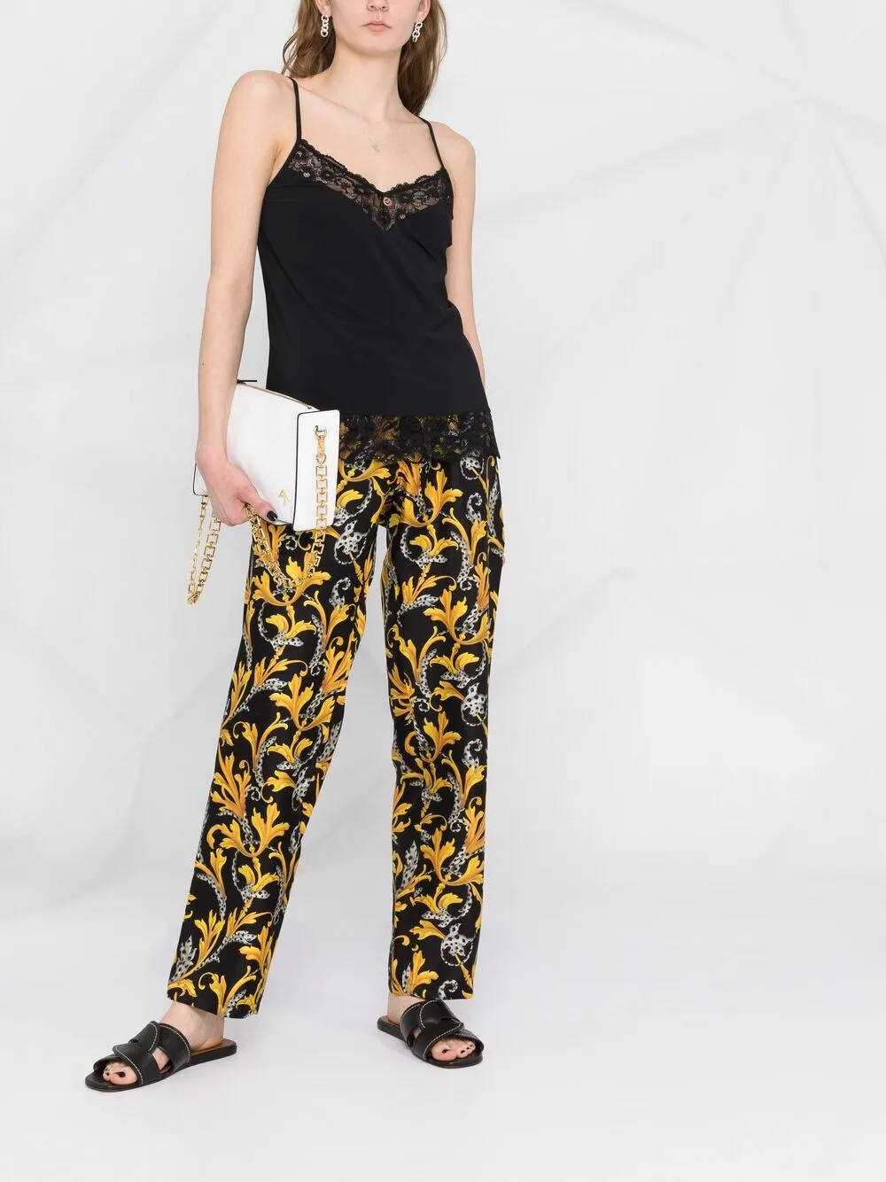 фото Emporio armani топ без рукавов с кружевной отделкой