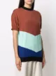 Plan C colour-block cotton blouse