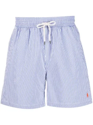 Ralph lauren swim shorts stripe sales