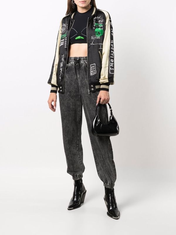 diesel embroidered bomber jacket