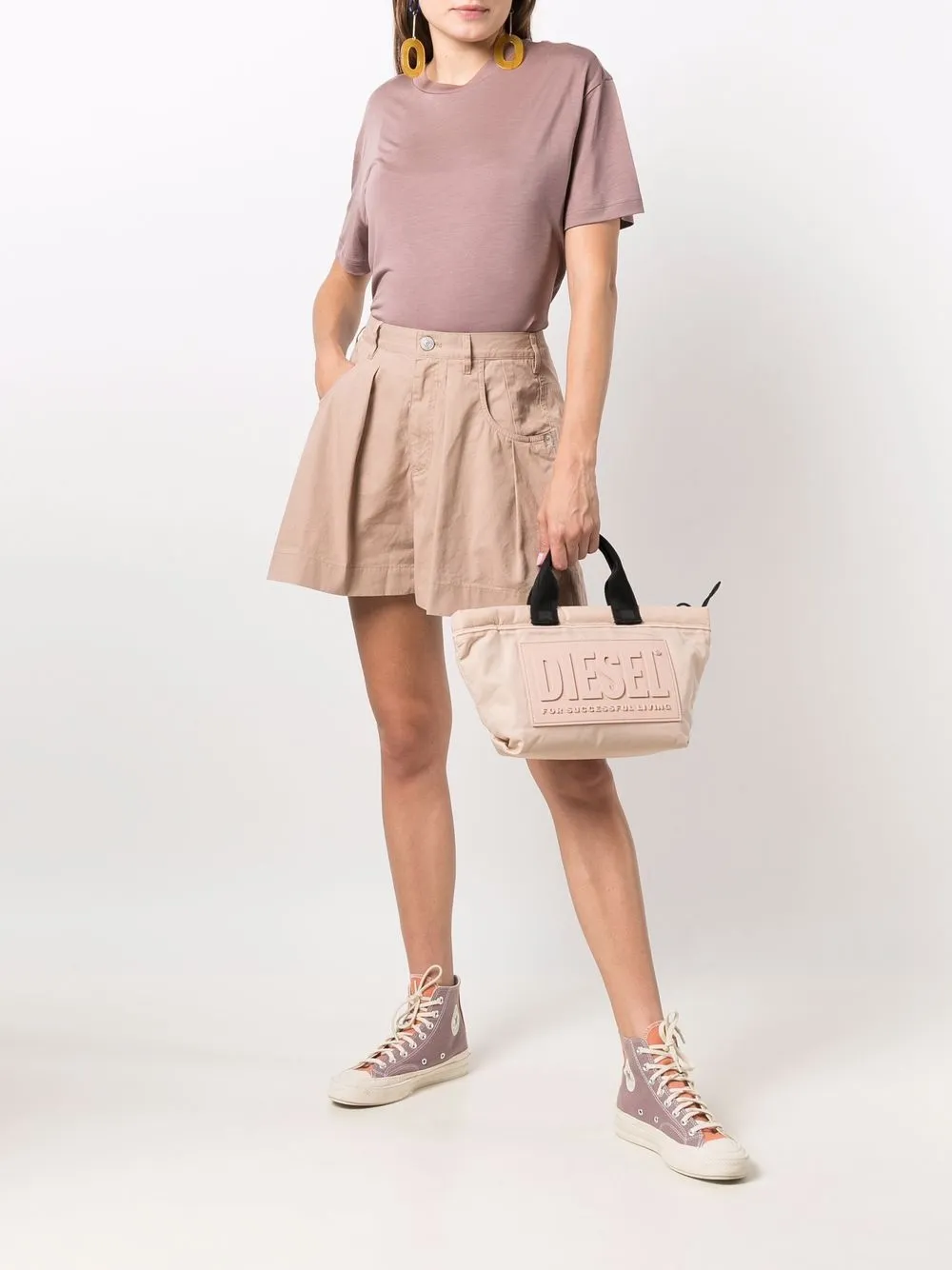  Diesel Ausgestellte Shorts   Nude 