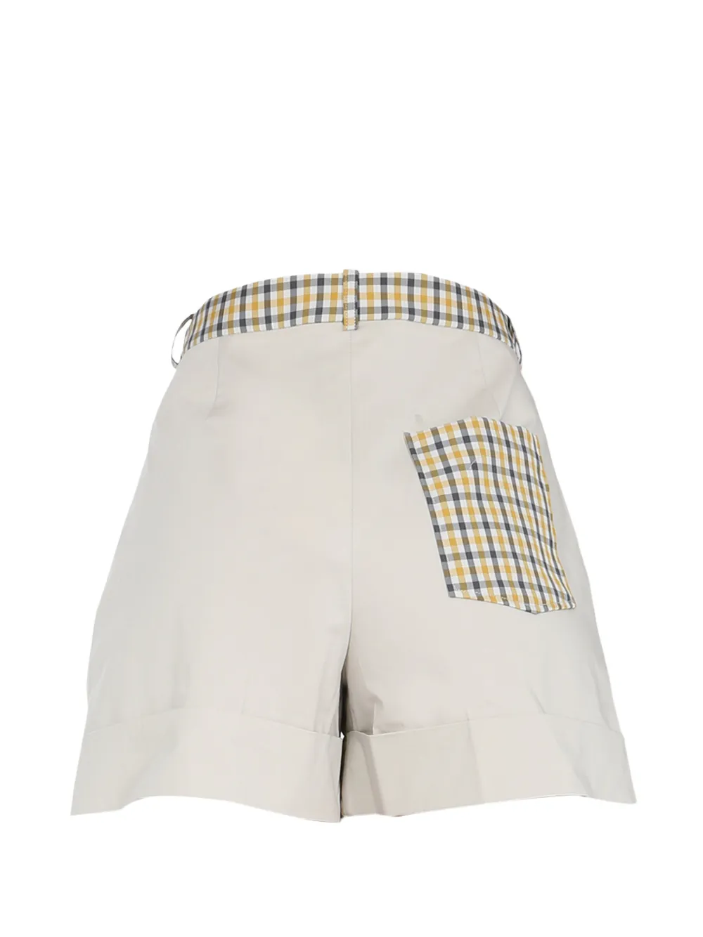 Baum Und Pferdgarten pleated checked shorts - Beige
