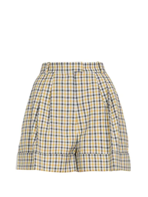 Baum Und Pferdgarten pleated checked shorts
