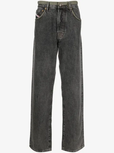 Diesel mid-rise straight-leg jeans