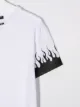 Vision Of Super Kids TEEN flame print sleeve T-shirt