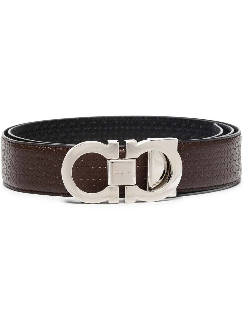 

Ferragamo Gancini reversible belt - Brown