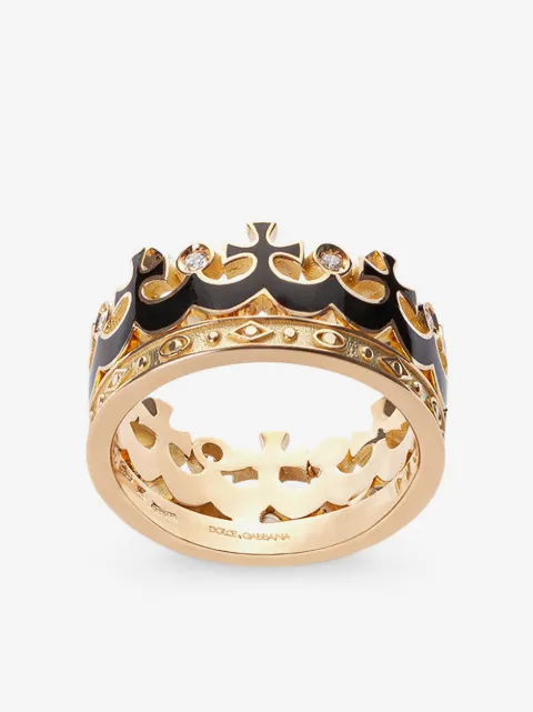 Dolce & Gabbana Royal diamantring i 18K gult guld
