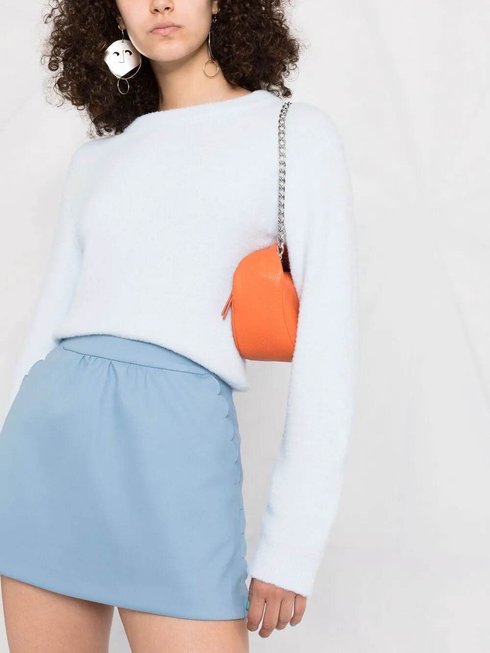 RED Valentino Skort met gewelfde rand Blauw