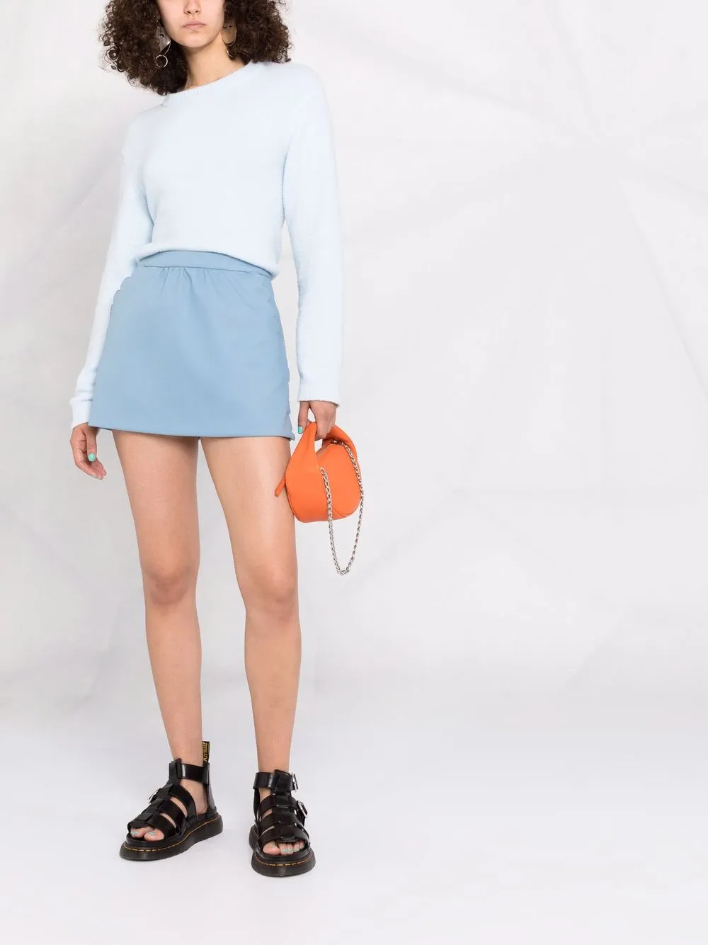 RED Valentino Skort met gewelfde rand Blauw