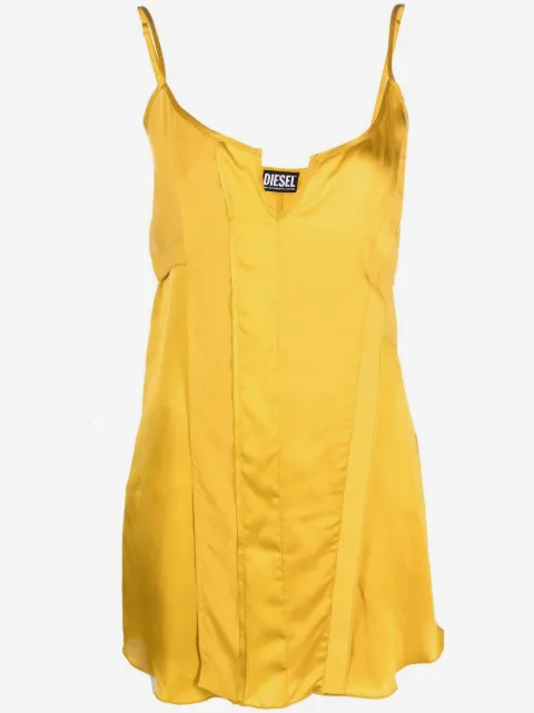 Diesel panelled satin slip dress