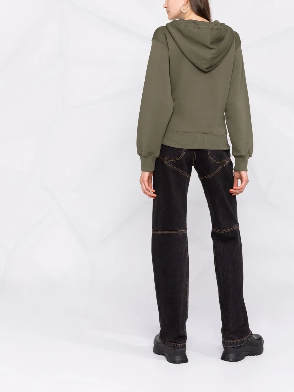 Diesel Hoodie met logopatch Groen