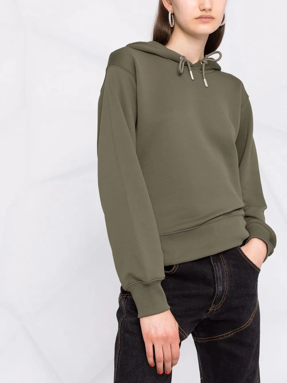 Diesel Hoodie met logopatch Groen