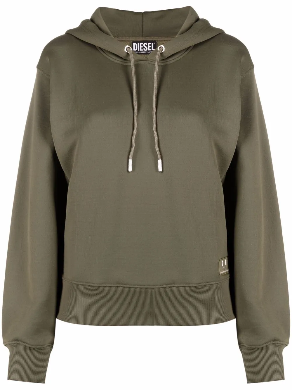 Diesel Hoodie met logopatch Groen