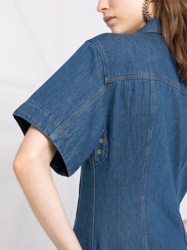 diesel denim shirt dress Diesel DE-LORVYN-S Womens Blue Dresses