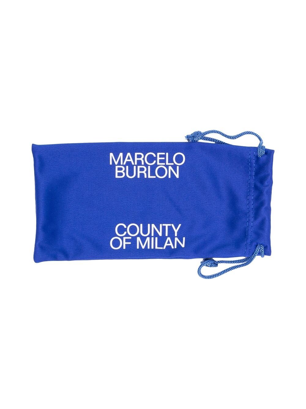 фото Marcelo burlon county of milan солнцезащитные очки в квадратной оправе