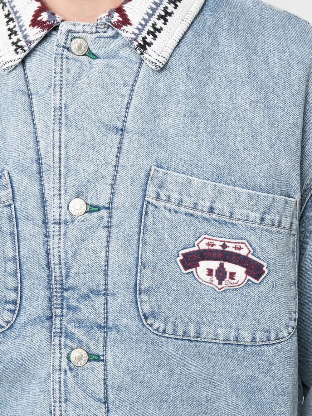 Diesel Denim jack Blauw