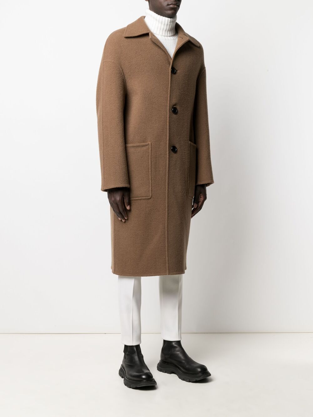 AMI Paris single-breasted Wool Coat - Farfetch